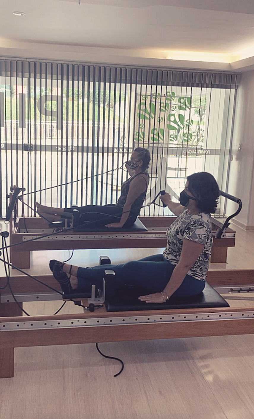 aula no studio de pilates da Korper Pilates
